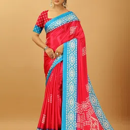 VIRENDRA TEXTILES Ethnic Motifs Pure Crepe Saree-image-60