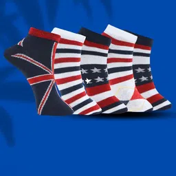 MJE Men Pack Of 5 Patterned Ankle Length Socks-image-72