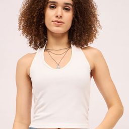 Mayra Women Halter Neck Tank Crop Top-image-8