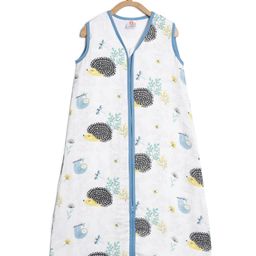 Ooka Baby Double Layered Muslin Cotton Medium Size Sleepsack Hedgehog Print - White Blue-image-85
