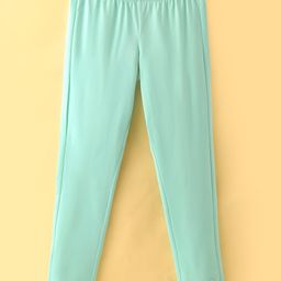 UCB Cotton Knit Full Length Logo Printed Leggings - Light Blue-image-22