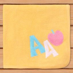 Child World 100% Cotton Terry Knit Towel & Wrappers With Text & Fruit Embroidery L 85 x B 55 cm - Orange-picture-20