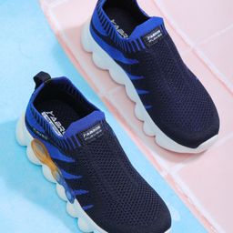 ABROS Play Big Text Patch Detailed Slip On Shoes - Blue-image-67