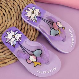 Kidsville Hello Kitty Featuring Character Printed Flip Flops - Purple-picture-18