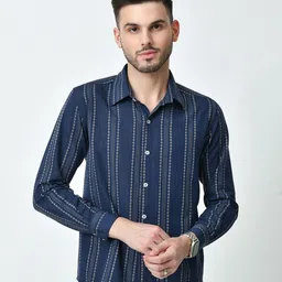ALL WAYS YOU Men Standard Multi Stripes Opaque Striped Casual Shirt-image-22
