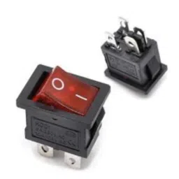 Rocker switch 6A 250V SPDT 4 PIN Red LED-17