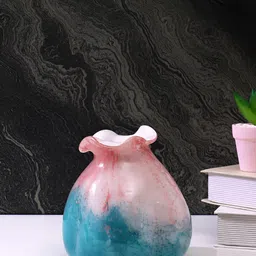 TAYHAA Pink & Teal Printed Glass FlowerVases-image-9