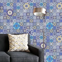 ArtzFolio Printed UV-Resistant Anti-Bacterial Colorful Moroccan Tiles Pattern Peel & Stick Wallpaper-image-59