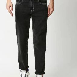 High Star Charcoal Lightly Washed Relaxed Fit Jeans-image-36