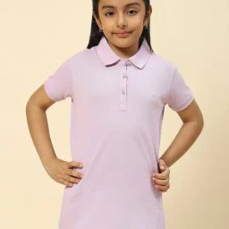 Monte Carlo Kids Lilac Solid Polo T-Shirt-image-36