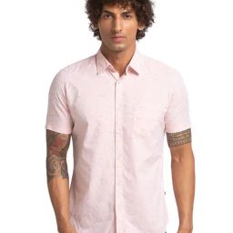 Parx Pink Cotton Slim Fit Shirt-picture-41