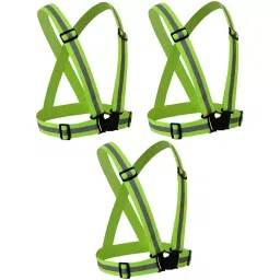 GENERIC High Visibility Protective Vest Gear Safety Jacket Green 30 cm Length (Pack of 3)-image-14