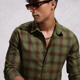 WROGN Checked Pure Cotton Casual Shirt-image-25