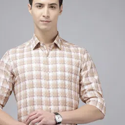 Arrow Pure Cotton Manhattan Slim Fit Self-Checked Formal Shirt-picture-33