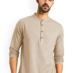 EdinWolf Men Solid Daily Cotton Straight Kurta-picture-7