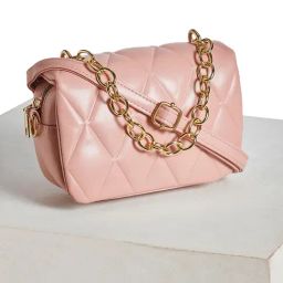 Forever Glam by Pantaloons Pink Quilted Small Cross Body Bag-picture-17