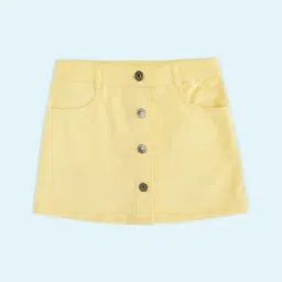 Pantaloons Junior Yellow Cotton Regular Fit Skirt-picture-8