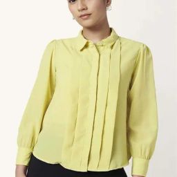 Annabelle by Pantaloons Yellow Regular Fit Shirt-image-46