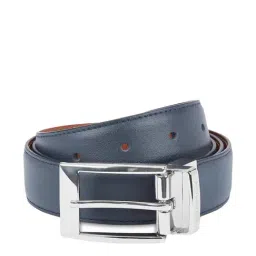 United Colors of Benetton Fredrico Navy & Tan Leather Reversible Belt for Men-image-97