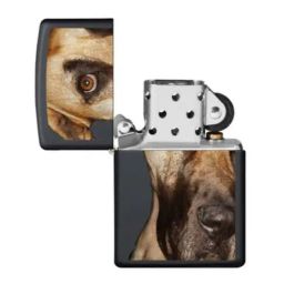 Zippo Brown Great Dane Dog Design Brass Pocket Lighter-image-30