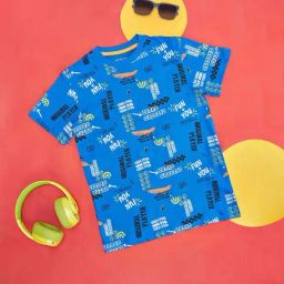 Pantaloons Junior Blue Cotton Printed T-Shirt-image-94