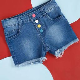 Pantaloons Junior Blue Cotton Regular Fit Shorts-image-83