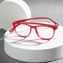 Enrico Eyewear Red  Square Unisex Eye Frames - Computer Glasses-picture-12