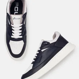 FCUK Men Colourblocked Sneakers with Perforations-image-69