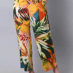 Erotissch Yellow Printed Beachwear Trousers-image-77