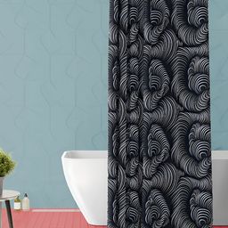 ArtzFolio Black & White Printed Waterproof Shower Curtain-image-34