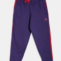 Dixcy Scott Originals Kids Blue & Red Cotton Relaxed Fit Joggers-image-56