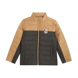 Cantabil Kids Beige & Olive Color Block Full Sleeves Reversible Jacket-image-17