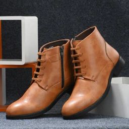 San Frissco Men's Tan Derby Boots-image-101