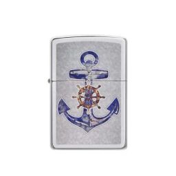 Zippo Silver Anchor Design Brass Pocket Lighter-image-71