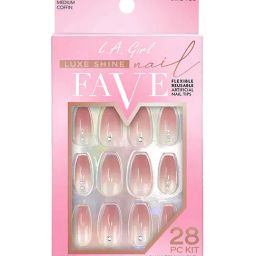 L.A. Girl Luxe Shine Nail Fave Flexible Reusable Artificial Nails Tips Into You Kit - 28 Pieces-picture-20