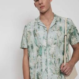 Showoff Blue Relaxed Fit Floral Print Shirt-picture-39