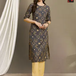 Moda Rapido Women Ethnic Motifs Printed Regular Kurta with Trousers-image-92