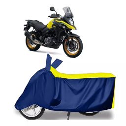 Auto Pearl Two Wheeler Cover for Suzuki V-Strom 650 XT - Yellow, Blue-image-35