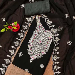 Maroosh Embellished Silk Georgette Unstitched Dress Material-picture-18