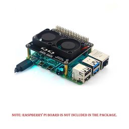 Raspberry Pi Cooling Fan Hat with GPIO Expansion Board DC 5V 0.2A with LED for Raspberry Pi 4B / 3B+ / 3B / 3A+ - RS2639Raspberry Pi Cooling Fan Hat with GPIO Expansion Board DC 5V 0.2A with LED for Raspberry Pi 4B / 3B+ / 3B / 3A+ - RS2639 image 1