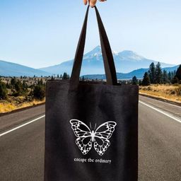 the sack co Black Cotton Tote Bag-image-80