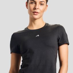 BOLDFIT Women Brand Logo Pockets Slim Fit T-shirt-image-85