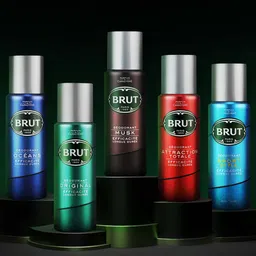 BRUT Men Set of Attraction Totale All-In-One Body Shower Gel 500ml & Deodorant Spray 200ml image 3