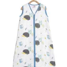 Ooka Baby Double Layered Muslin Cotton Large Size Sleepsack Hedgehog Print - White Blue-image-54