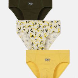 Mackly Pack Of 3 Footballs Printed Briefs - Yellow-image-24