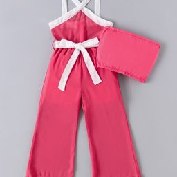 Kookie Kids Sleeveless Jumpsuit - Dark Pink-image-24
