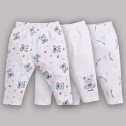 BABY GO Pack Of 3 Teddy Bear Printed Pajamas - White-image-13