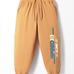 Taeko Looper Knit Full Length Text Print Lounge Pants - Tan-image-19
