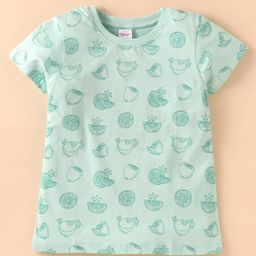Tango Single Jersey Knit Half Sleeves T-Shirt With Lemon Print - Mint-image-76