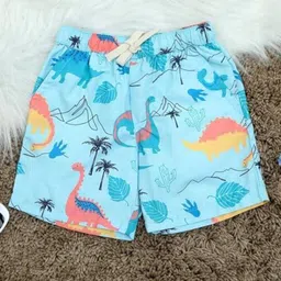 The Lion and the Fish Dinosaurs Printed Shorts - Blue-picture-6